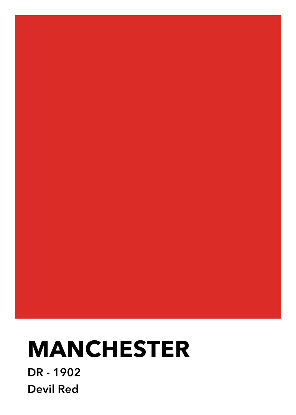 Manchester Devil Red Fodboldkunstværk til Hjemmet