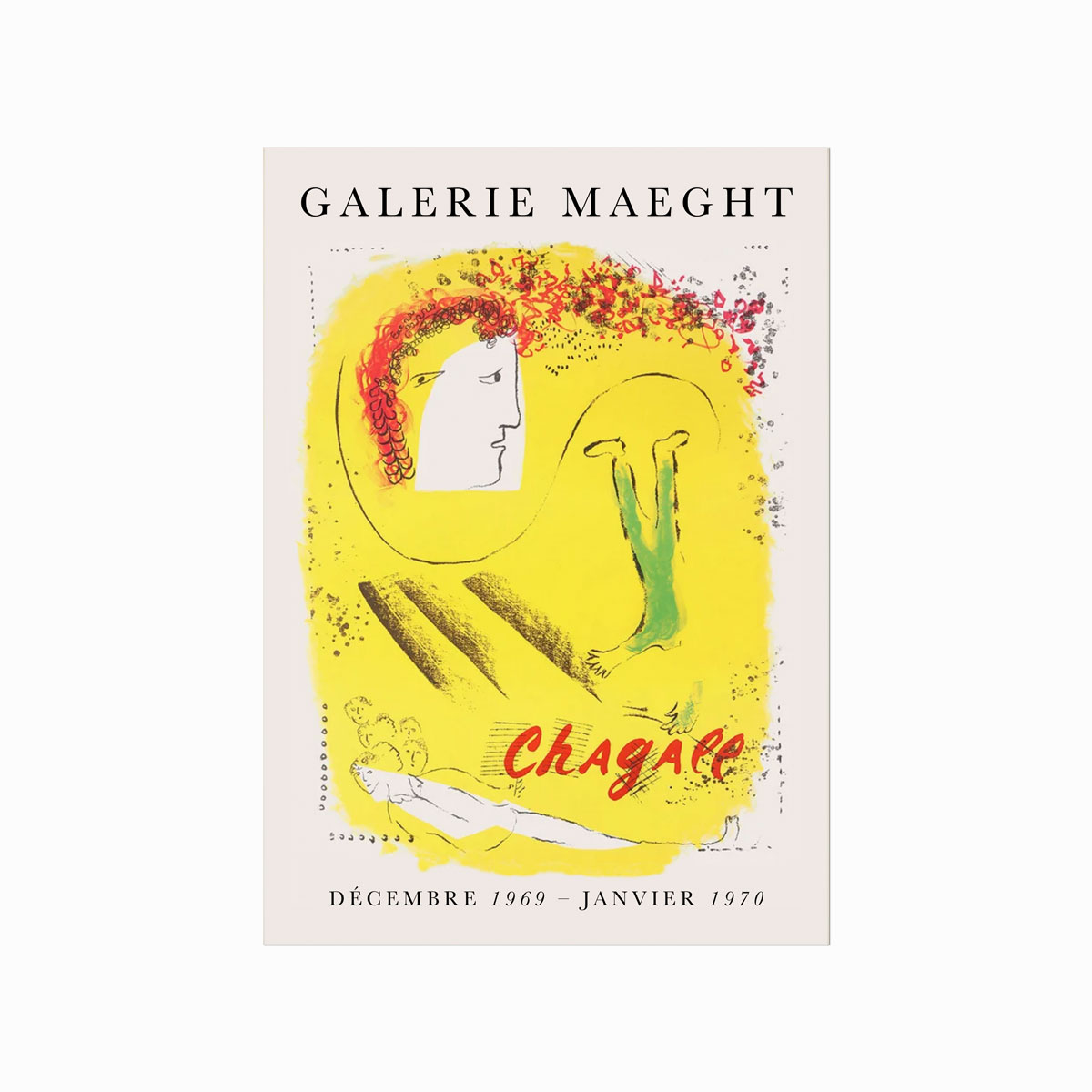 Marc Chagall Exhibition Poster Yellow