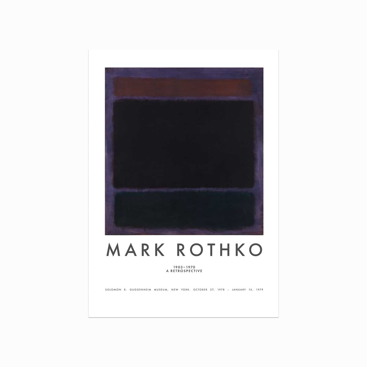 Mark Rothko Plakat - Abstrakt Kunst i Rust, Lilla & Blå
