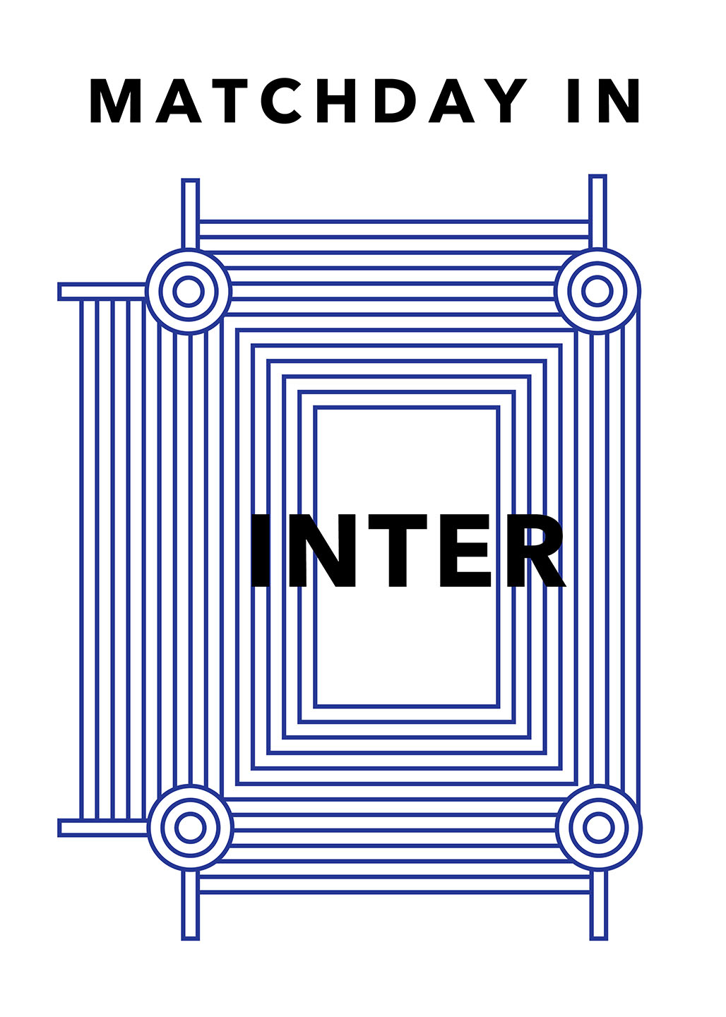 Matchday In Inter Kunstværk - Unikt Design til Fans