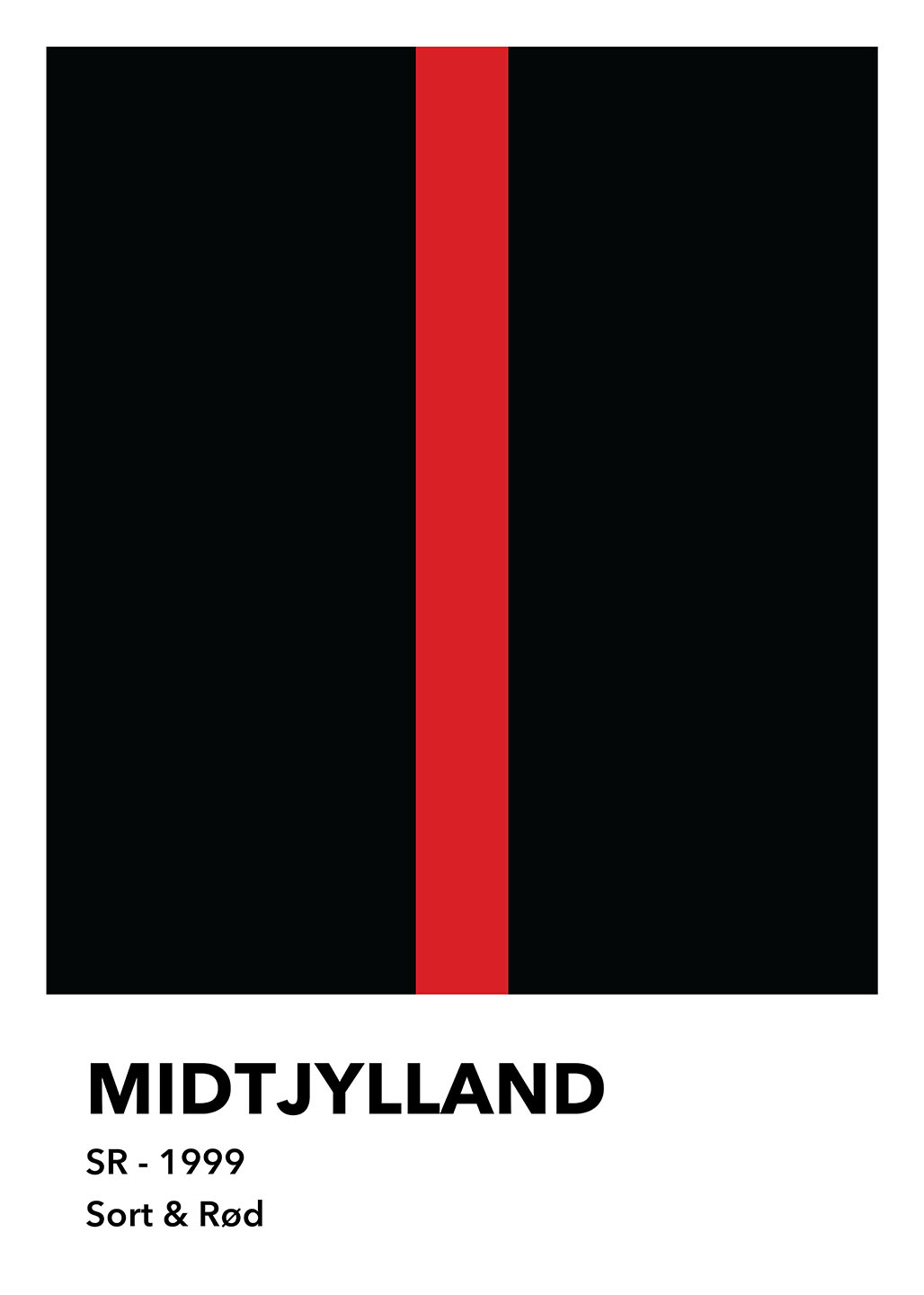 Midtjylland Kunstværk - Sort & Rød fra Olé Olé