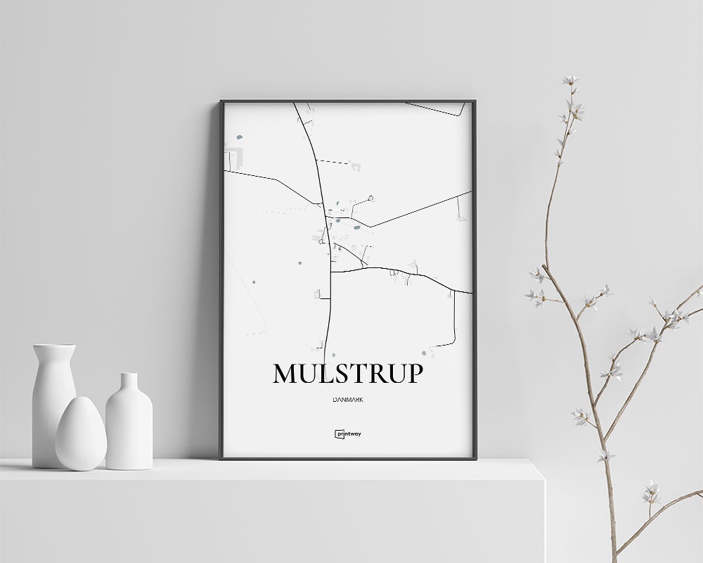 Mulstrup Bykort Plakat – Elegant Minimalisme A3