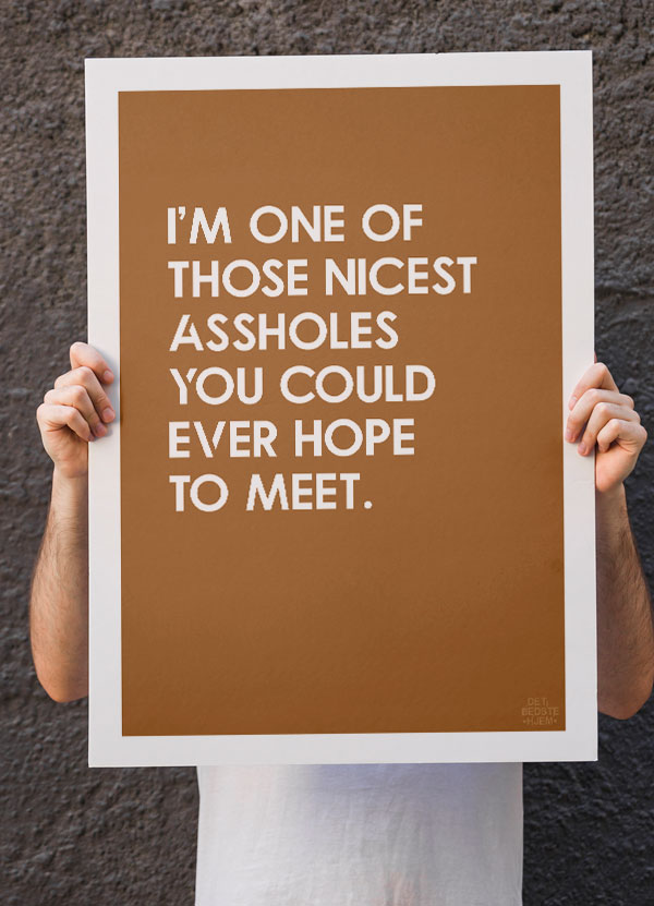 Sjov Karry-gul Plakat med Humor og Attitude