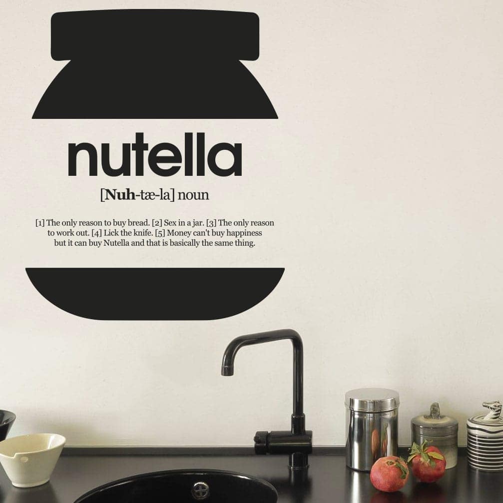 Nutella Vægklistermærke – Sjov dekoration til dit køkken!