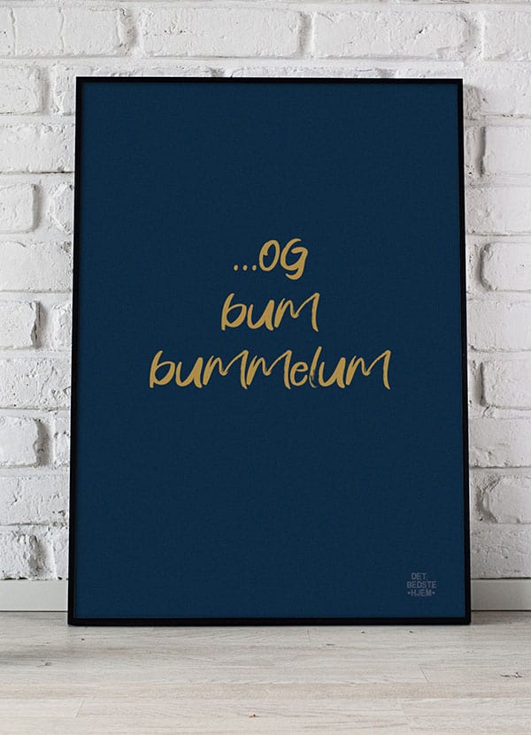 Toiletplakat "Og Bum Bummelum" - Sjov til Badeværelset!