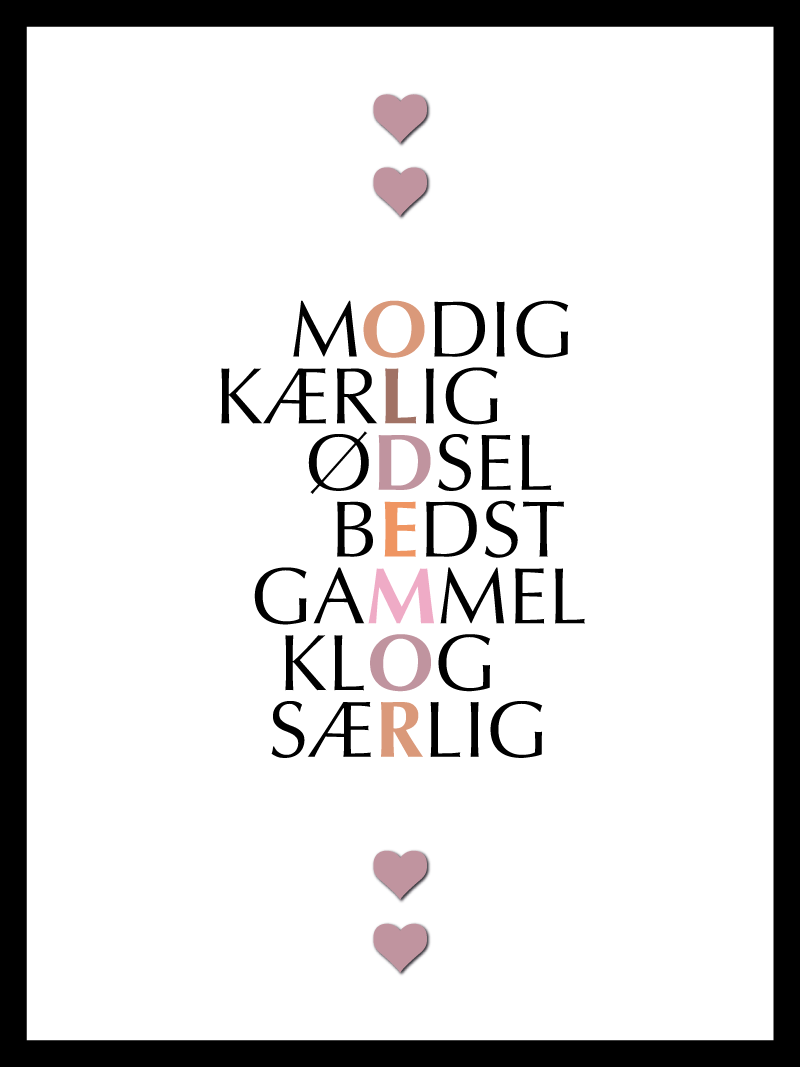 Oldemor Citat Plakat – En unik gave til Bedste Oldemor