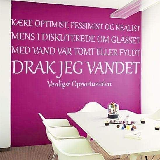Inspirerende Vægklistermærke med Citat til Dit Hjem