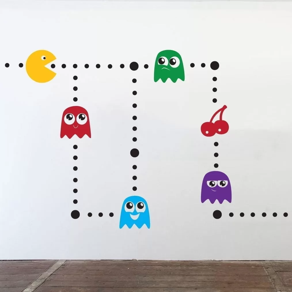 Pac Man Vægklistermærker – Retro Dekor til Børneværelset