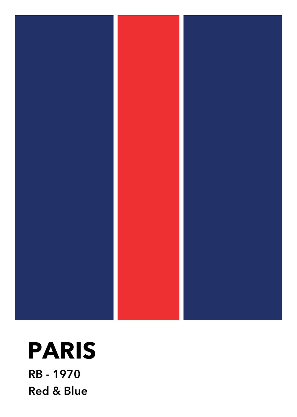 Kunstværk fra Olé Olé – Rød & Blå Paris Inspiration