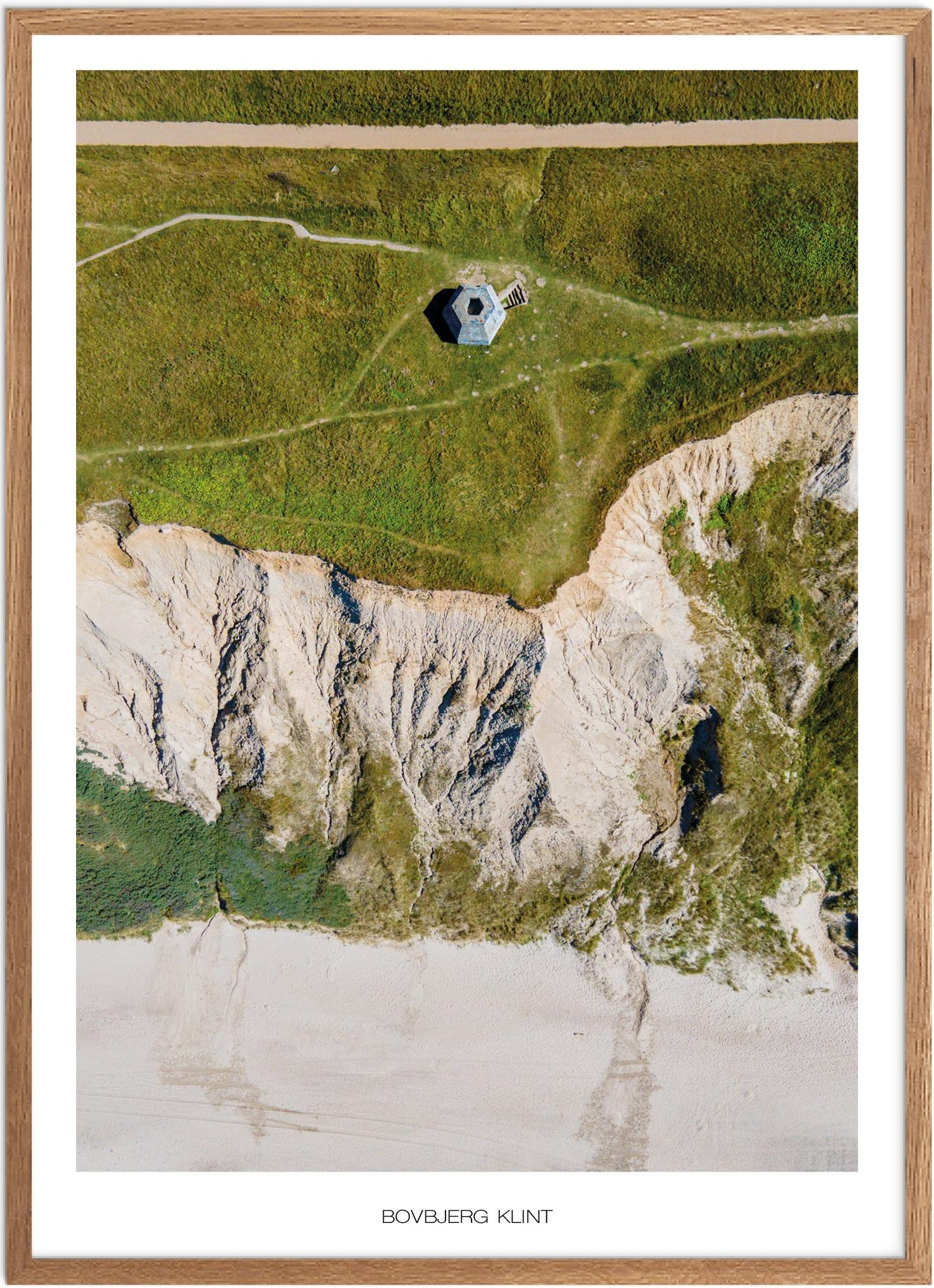 Plakat Bovbjerg Klint Naturplakat Plakater Vestjylland Plakat Plakatsnedkeren Drone-plakater
