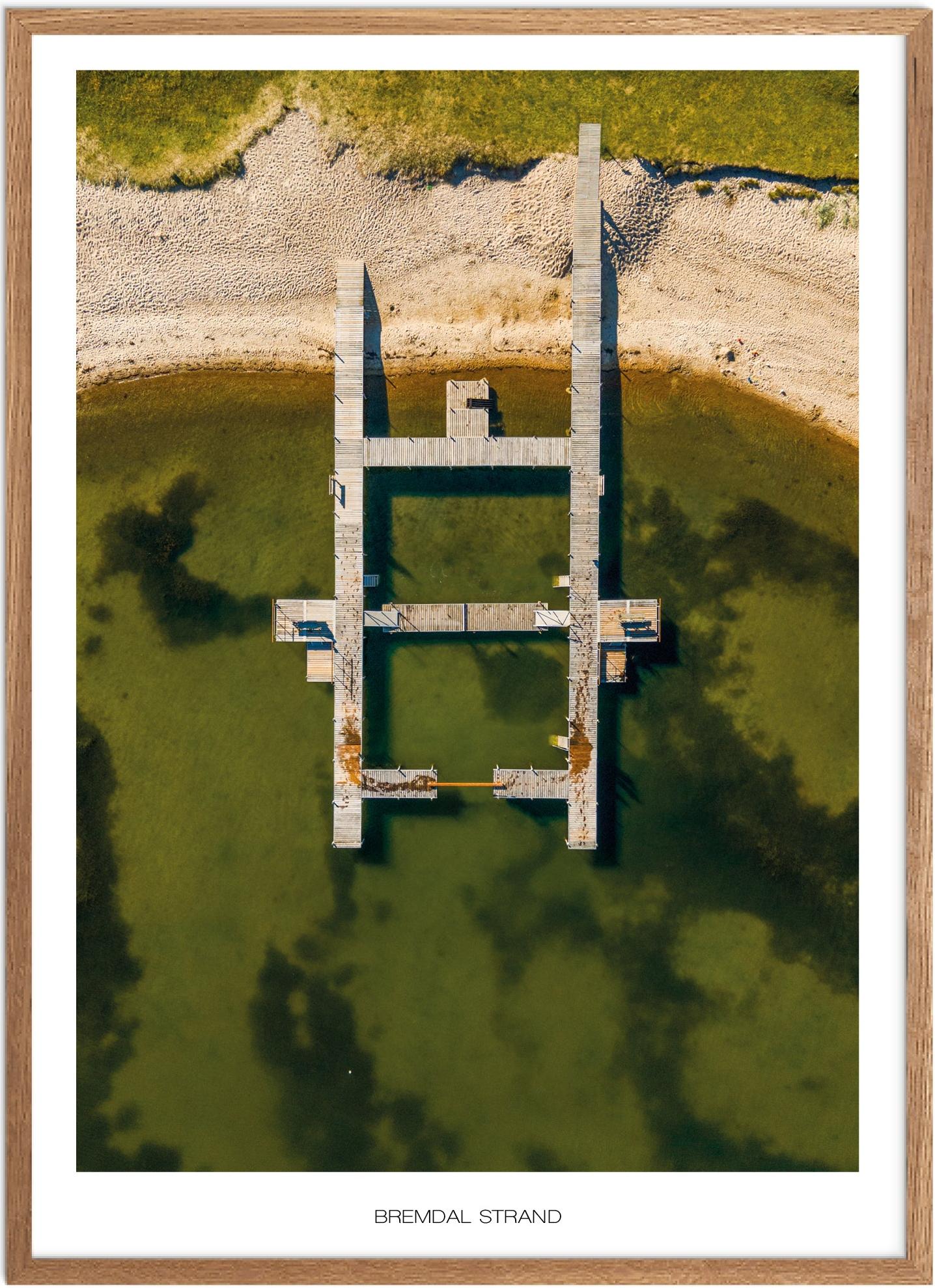 Plakat Bremdal Strand Naturplakat Plakater Vestjylland Plakat Plakatsnedkeren Drone-plakater
