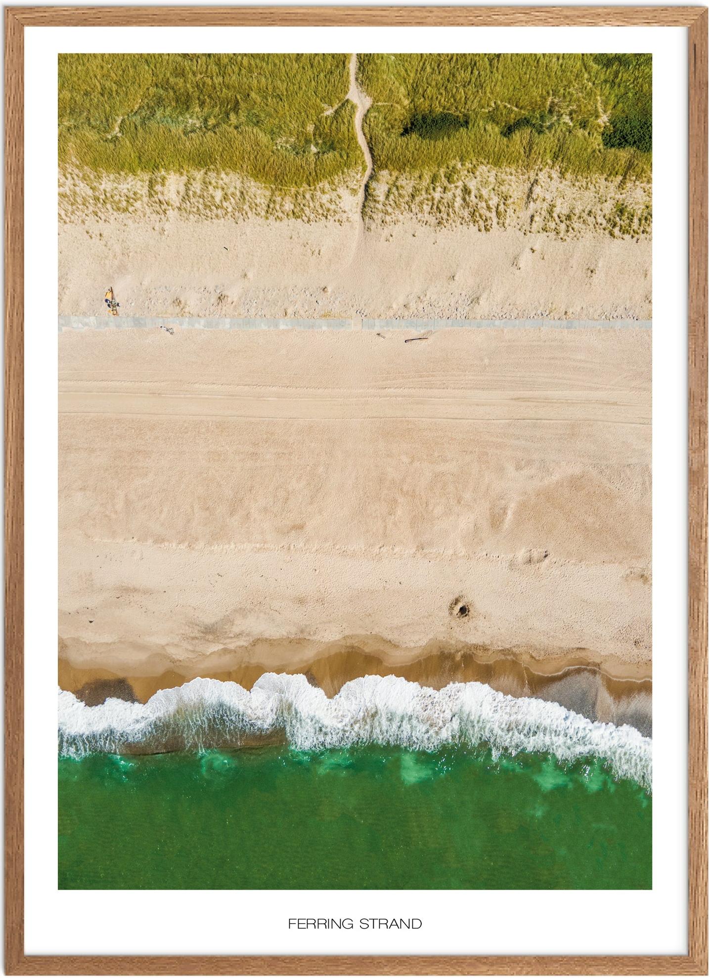 Plakat Ferring Strand Naturplakat Plakater Vestjylland Plakat Plakatsnedkeren Drone-plakater