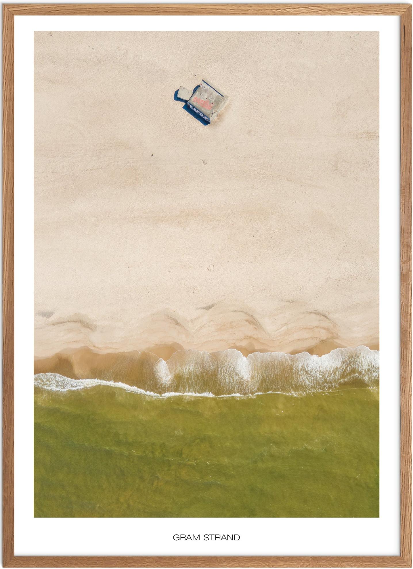 Plakat Græm Strand Naturplakat Plakater Vestjylland Plakat Plakatsnedkeren Drone-plakater