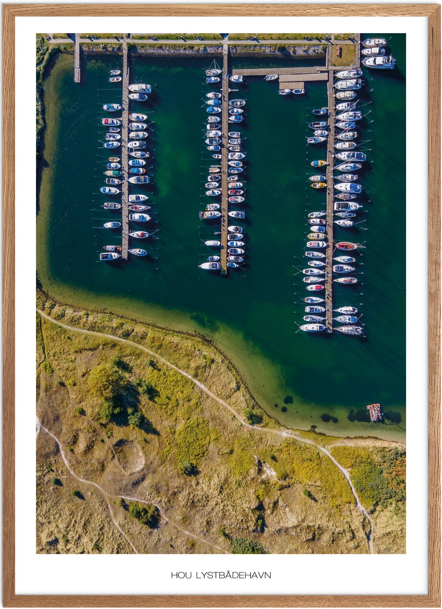 Plakat Hou Lystbådehavn Naturplakat Plakater Nordjylland Plakat Plakatsnedkeren Drone-plakater