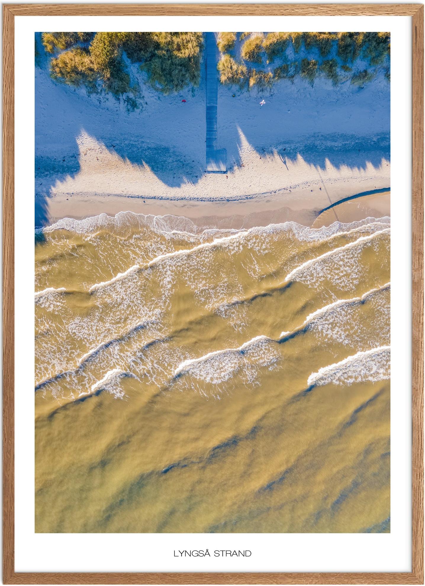 Plakat Lyngså Strand Naturplakat Plakater Nordjylland Plakat Plakatsnedkeren Drone-plakater