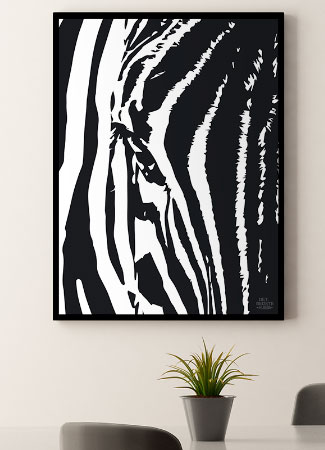 Zebra Plakat A4 – Unik Indretning til Dit Hjem