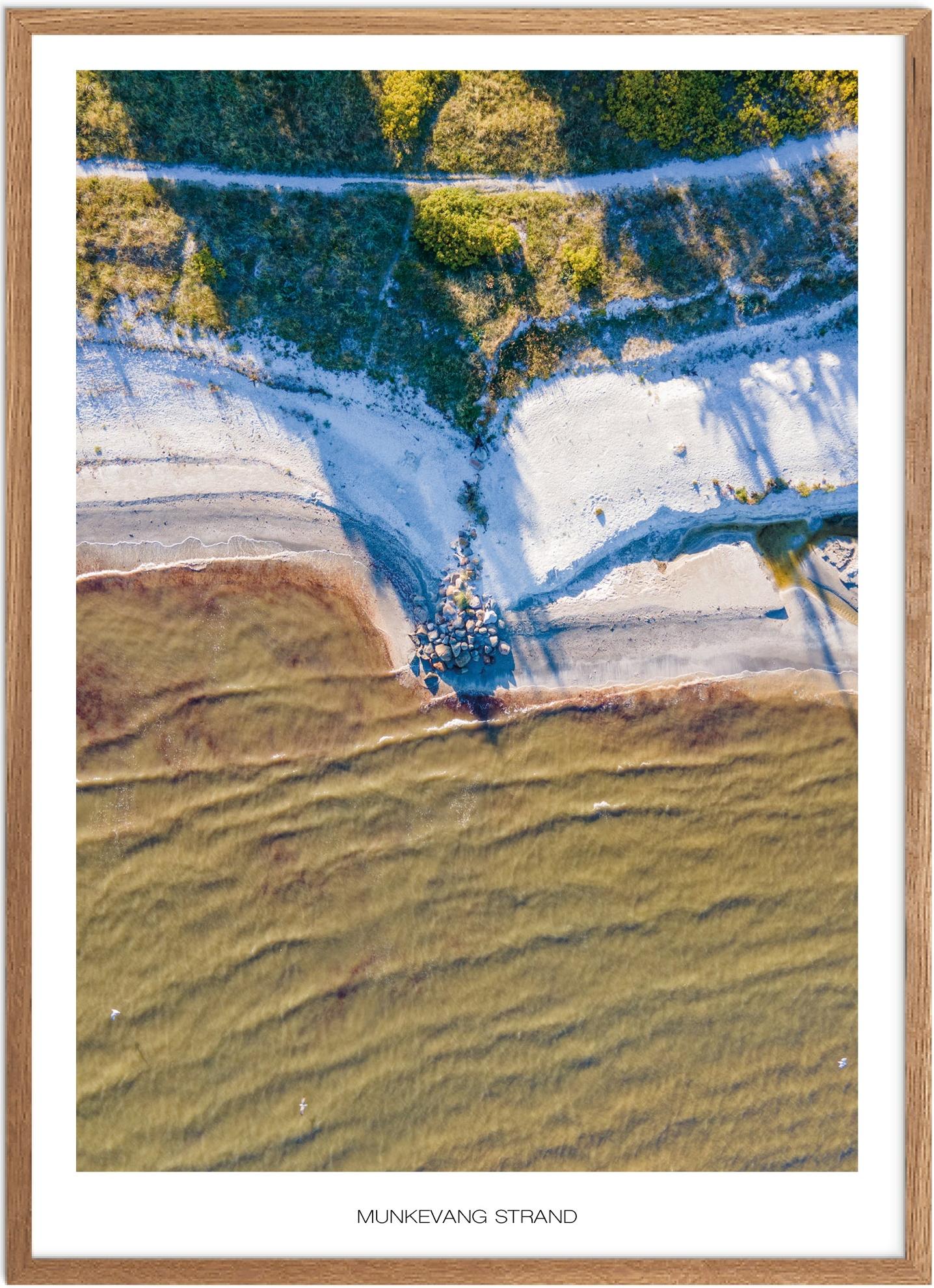 Plakat Munkevang Strand Naturplakat Plakater Nordjylland Plakat Plakatsnedkeren Drone-plakater