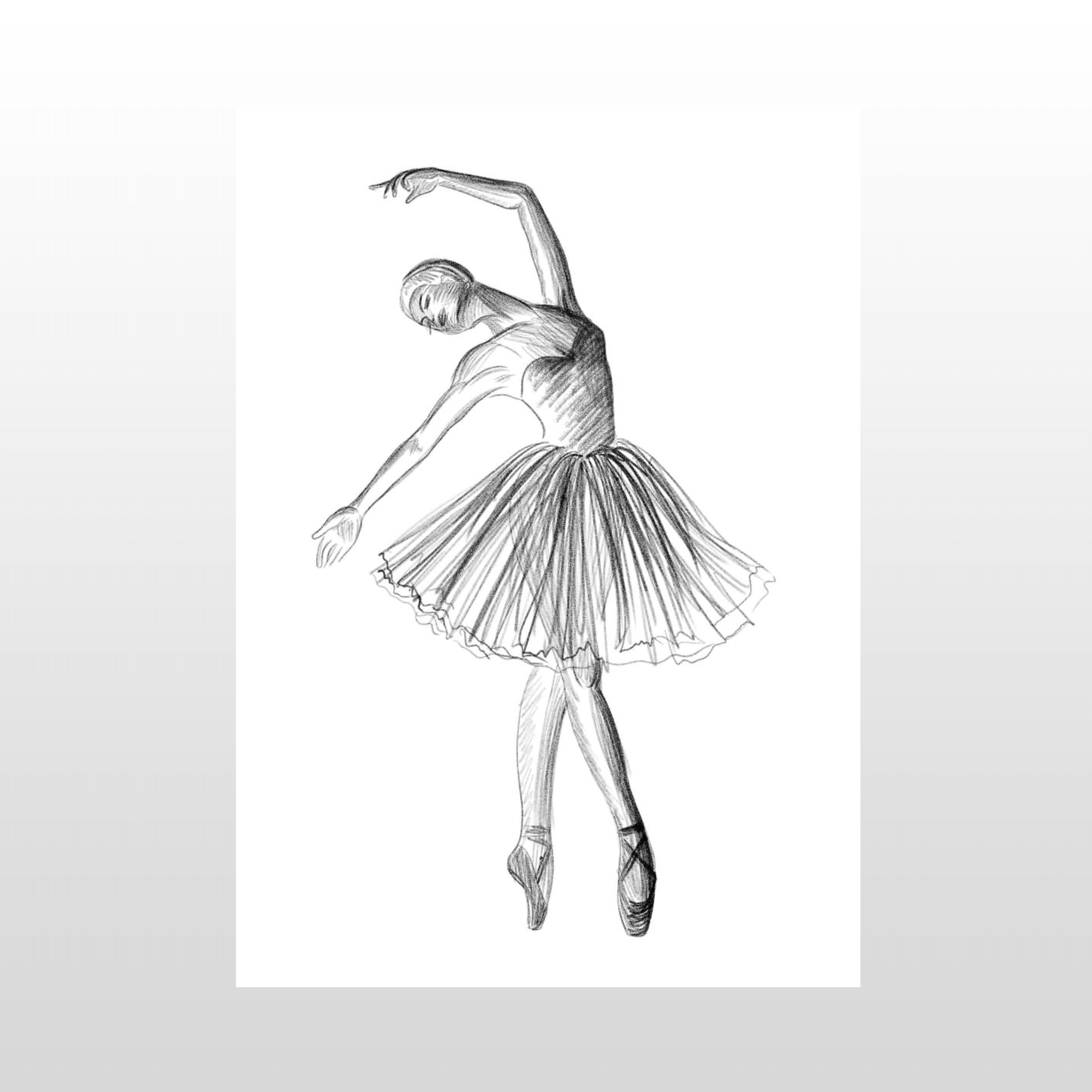 Ballet Plakat A4 – Elegant Vægkunst til Dansens Skønhed