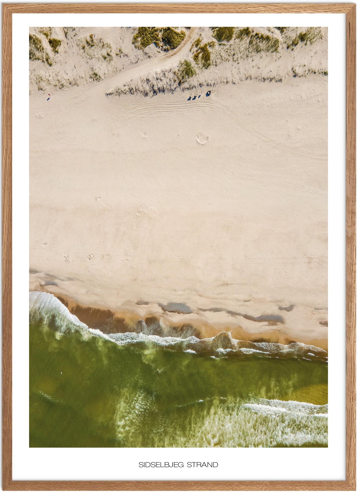 Plakat Sidselbjerg Strand Naturplakat Plakater Vestjylland Plakat Plakatsnedkeren Drone-plakater