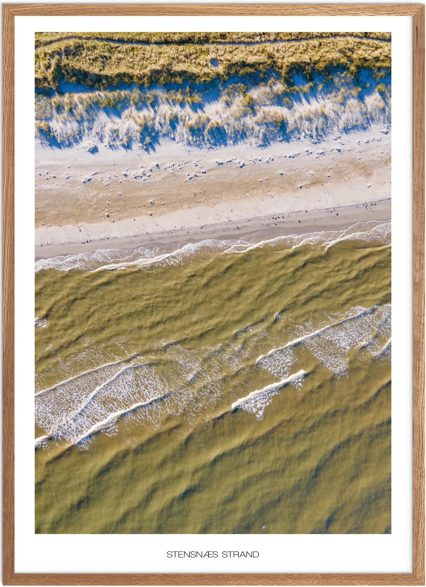 Plakat Stensnæs Strand Naturplakat Plakater Nordjylland Plakat Plakatsnedkeren Drone-plakater