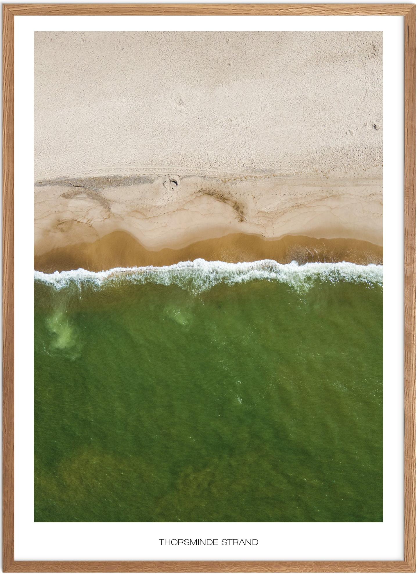 Plakat Thorsminde Strand Naturplakat Plakater Vestjylland Plakat Plakatsnedkeren Drone-plakater