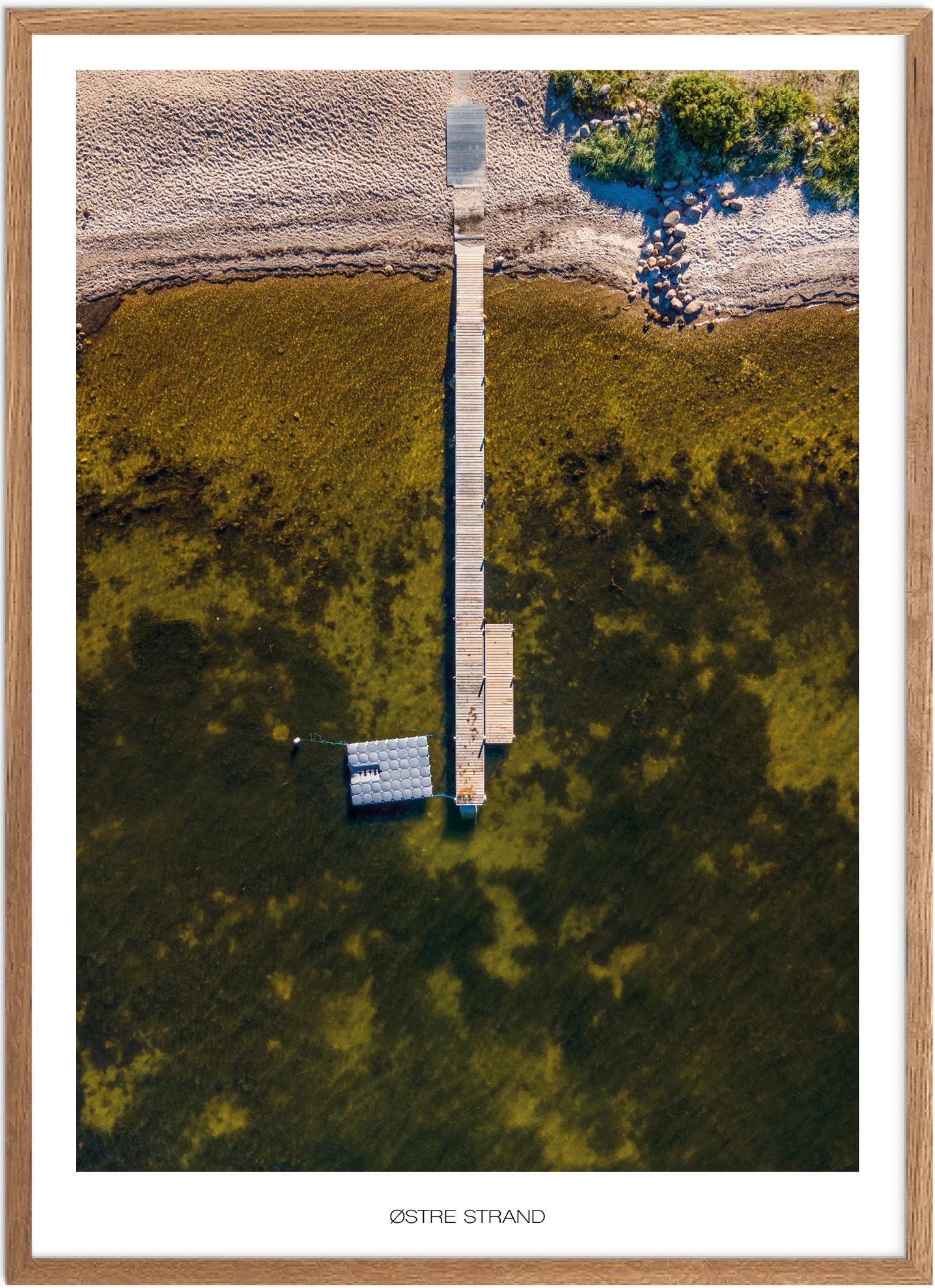 Plakat østre Strand Naturplakat Plakater Vestjylland Plakat Plakatsnedkeren Drone-plakater