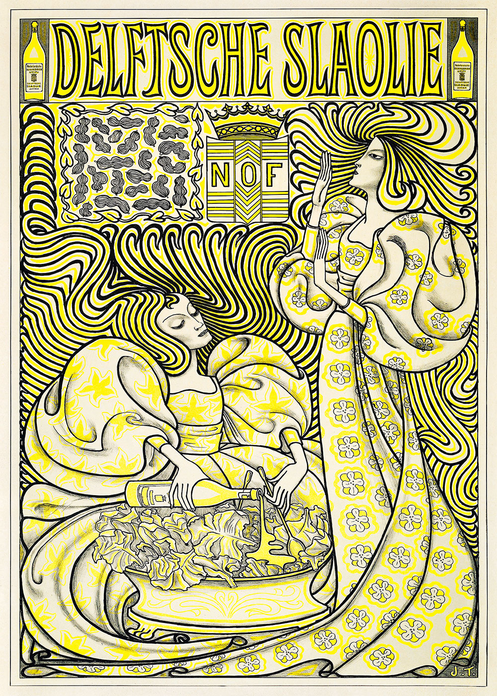 Delft Salad Oil Plakat – Vintage Kunst til Dit Hjem