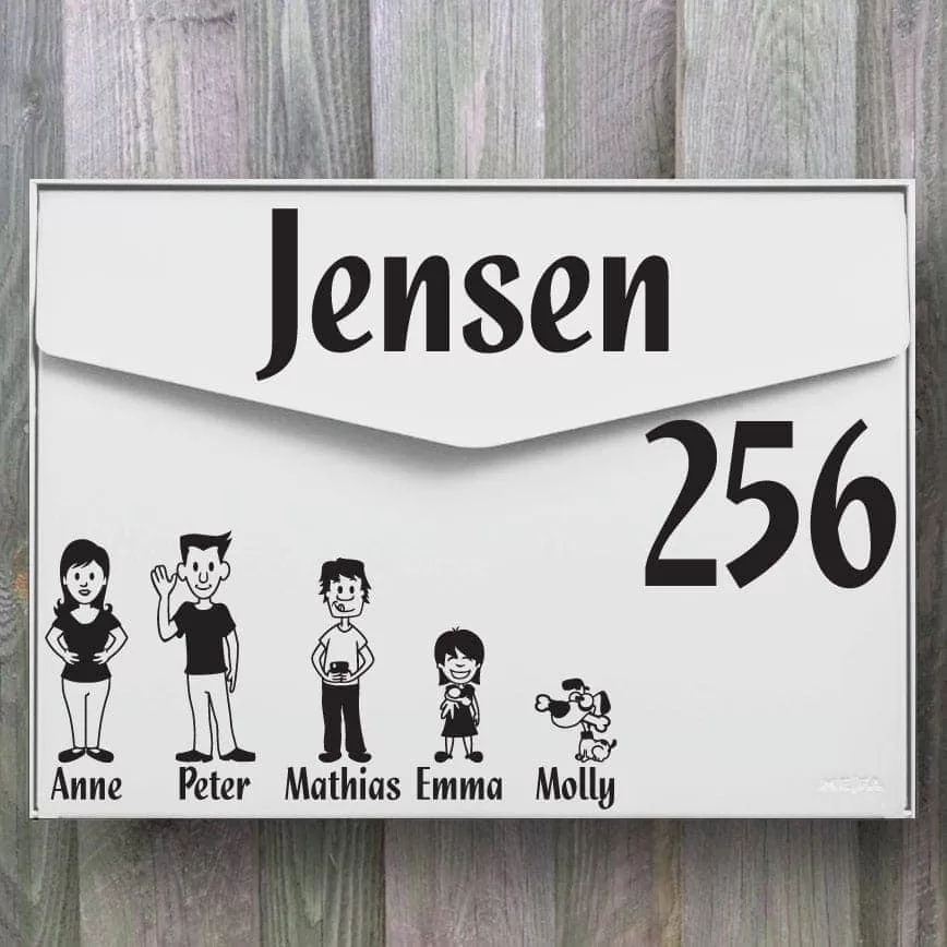Personlig Familie Wallsticker til Postkasse – Gør den unik!