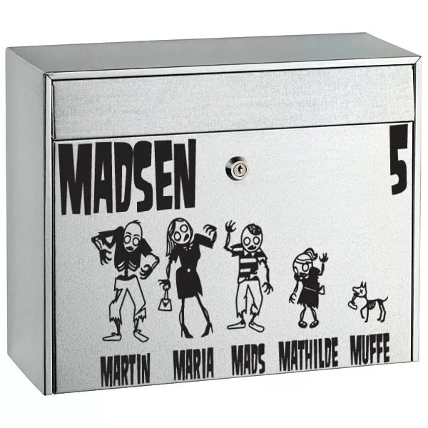 Zombie Postkasse Wallstickers – Gør din postkasse unik!
