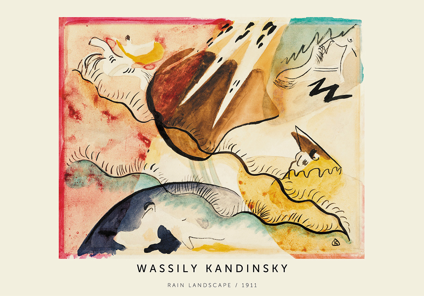 Regn Landskab Plakat – Unik Kunst til Dit Hjem
