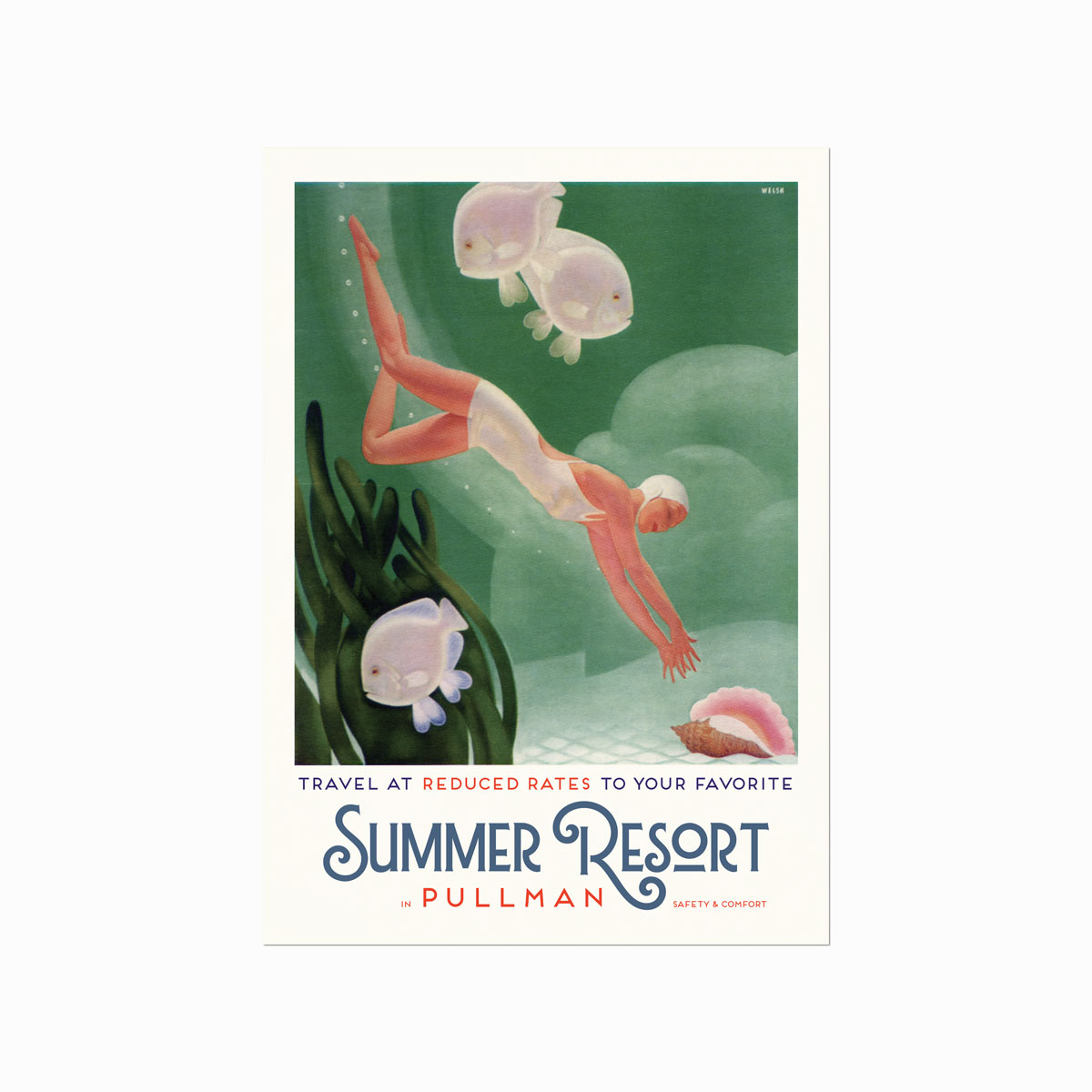 Retro Plakat Pullman Summer Resort