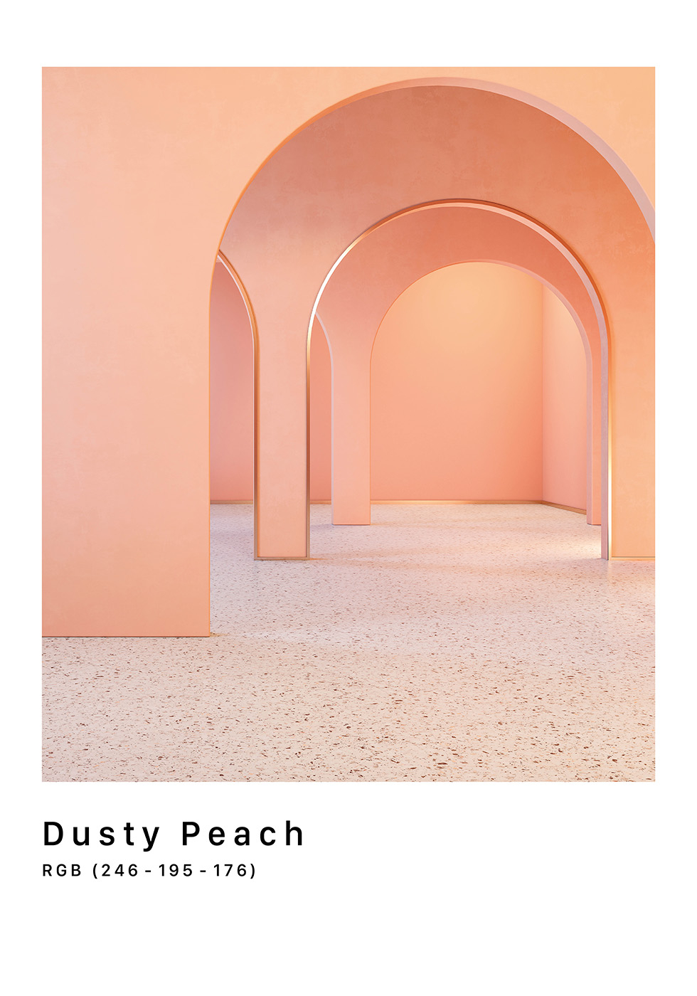 RGB Dusty Peach Kunstværk – Unik Indretning til Dit Hjem!