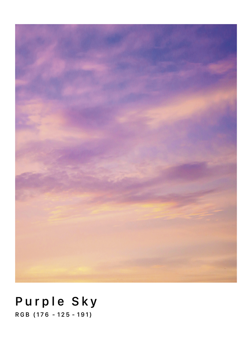 RGB Lilla Himmel Plakat – Unik Kunst til Dit Hjem