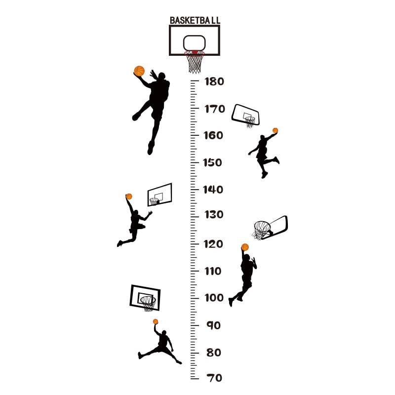 Basket Målebånd Wallsticker – Fem Scoringer til Værelset!