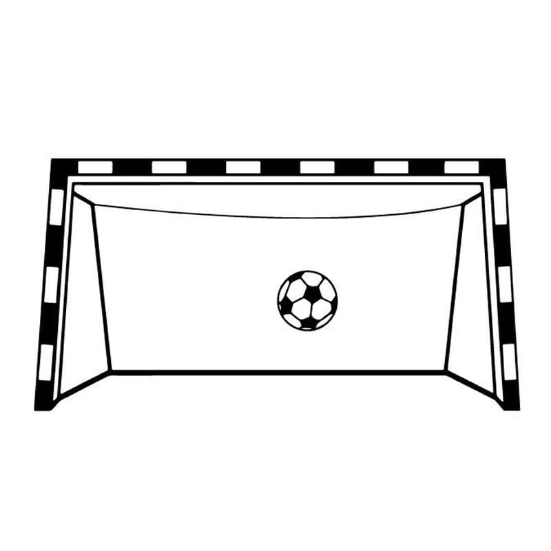 Sejt Fodbold- og Håndboldmål Wallsticker til Væggen 47x91cm