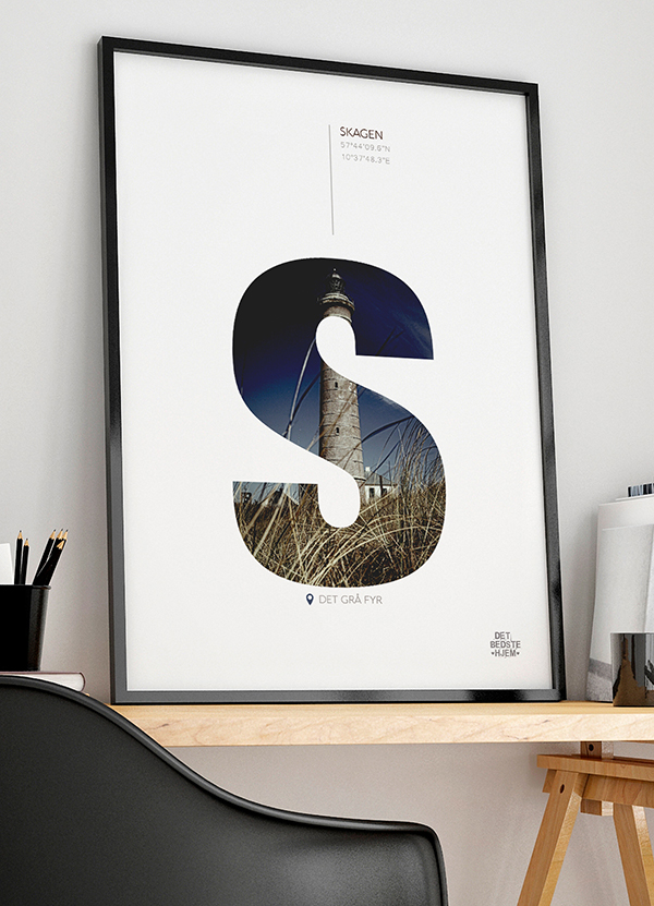 Skagen Plakat - Det Grå Fyr A4 - Unik Design til Dit Hjem