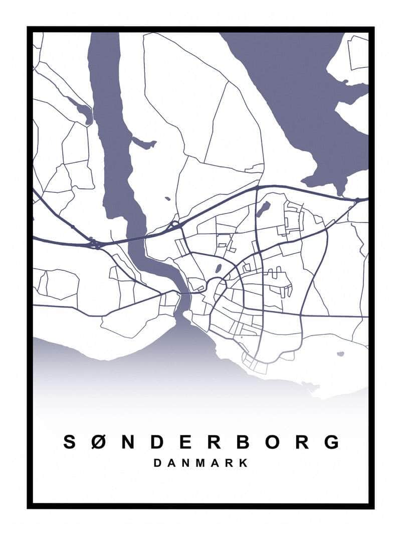 Sønderborg Bykort Plakat – Udforsk Din Elskede By