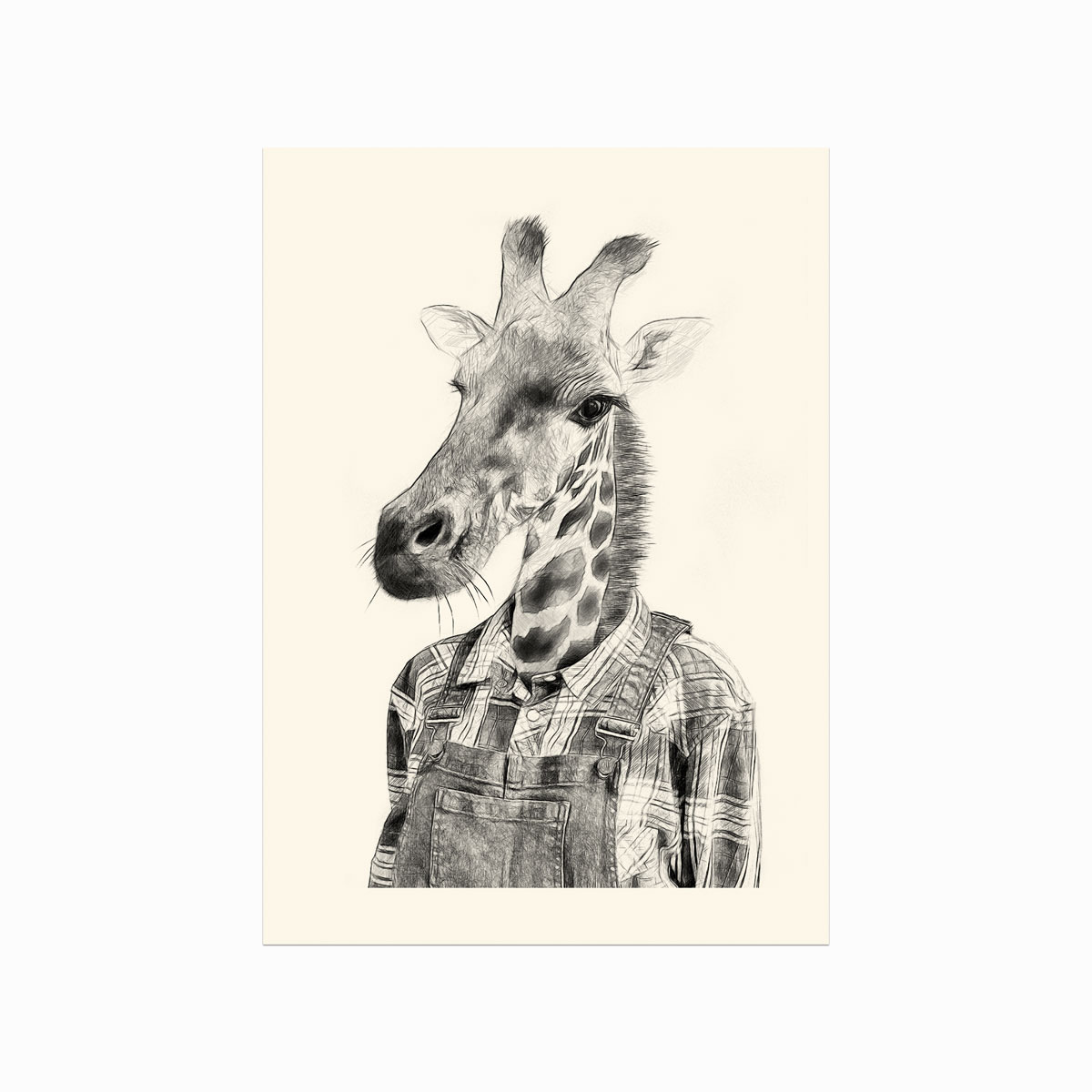 Sydafrikansk Giraff Plakat - Fantastisk Dekor til Børneværelset!