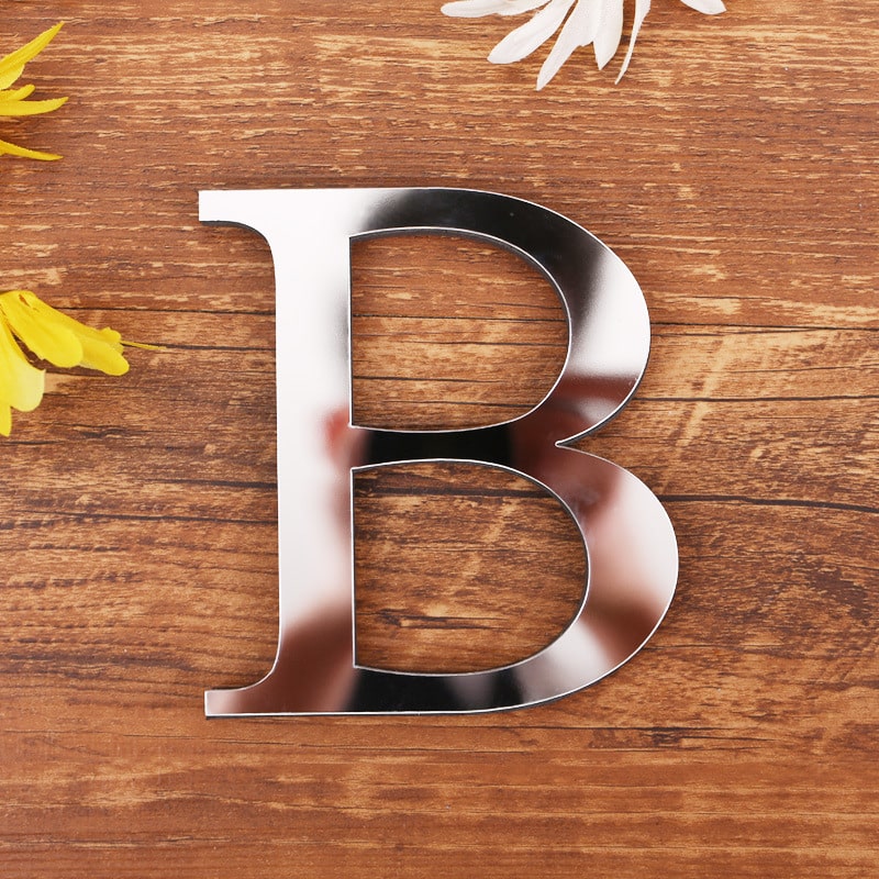 Spejl Bogstav Wallsticker – Unik Dekoration til Dit Hjem