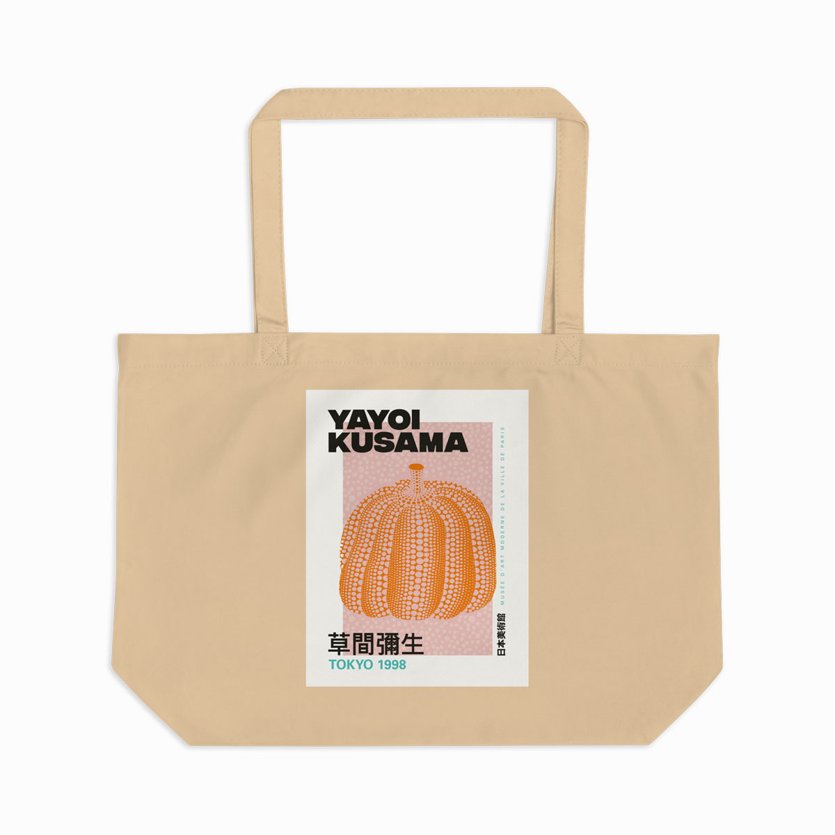 Stor Shopper økologisk Bomuld Yayoi Kusama Pumpkin 01