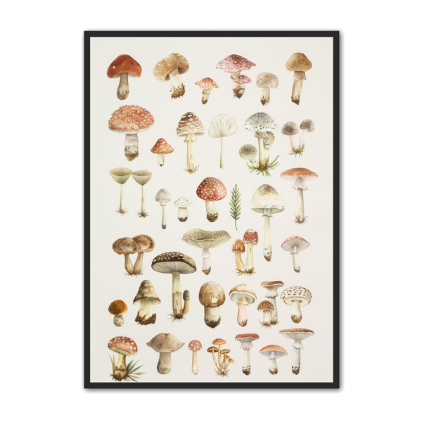 Svampe Plakat - Unik Kunst til Hjemmet og Kontoret