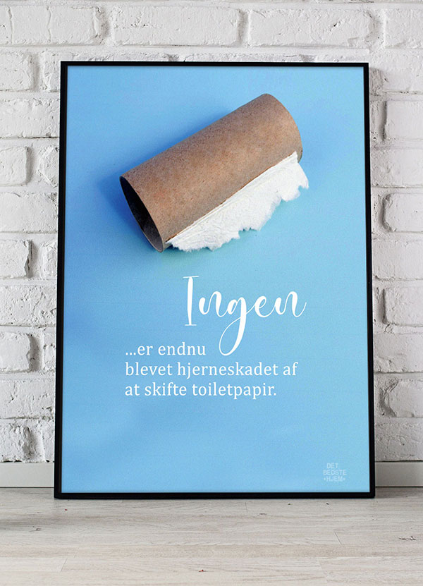 Toiletplakat: Skift Toiletpapir Uden Stress – Kun 199 kr.