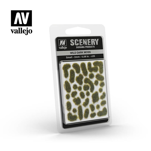Vallejo Wild Tufts Terr 195 166 -gr 195 166 Terrain Grass : Dark Moss 2mm