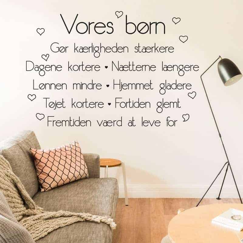 Vores Børn Wallsticker - Hygge til Børneværelset!