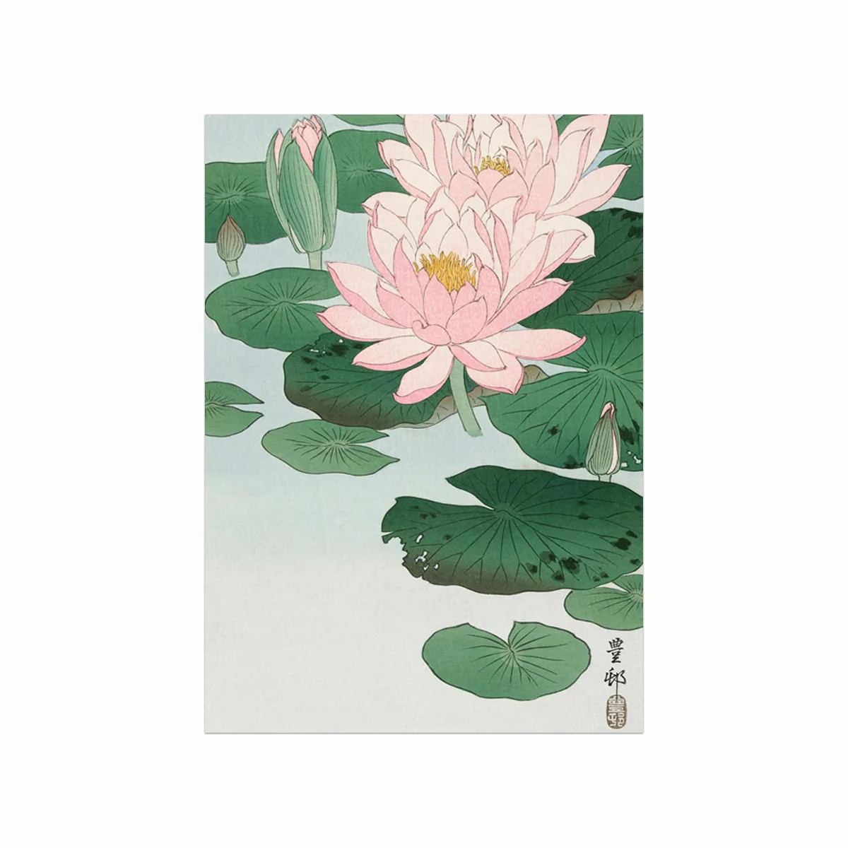 Vandlilje Plakat – Japansk Design til Rolig Indretning
