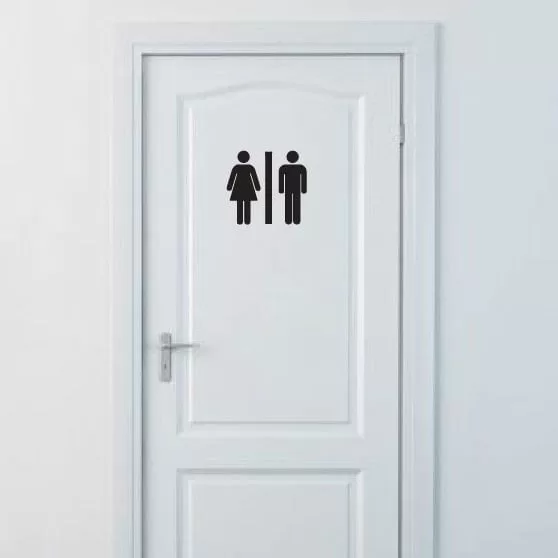 Toilet Skilt – Elegant Vægdekoration til Badeværelset