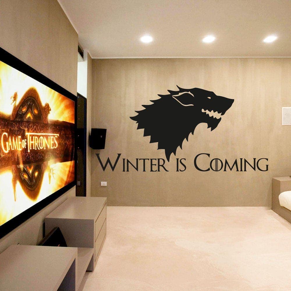 Vinteren Kommer – Game of Thrones Vægklistermærke til Fans