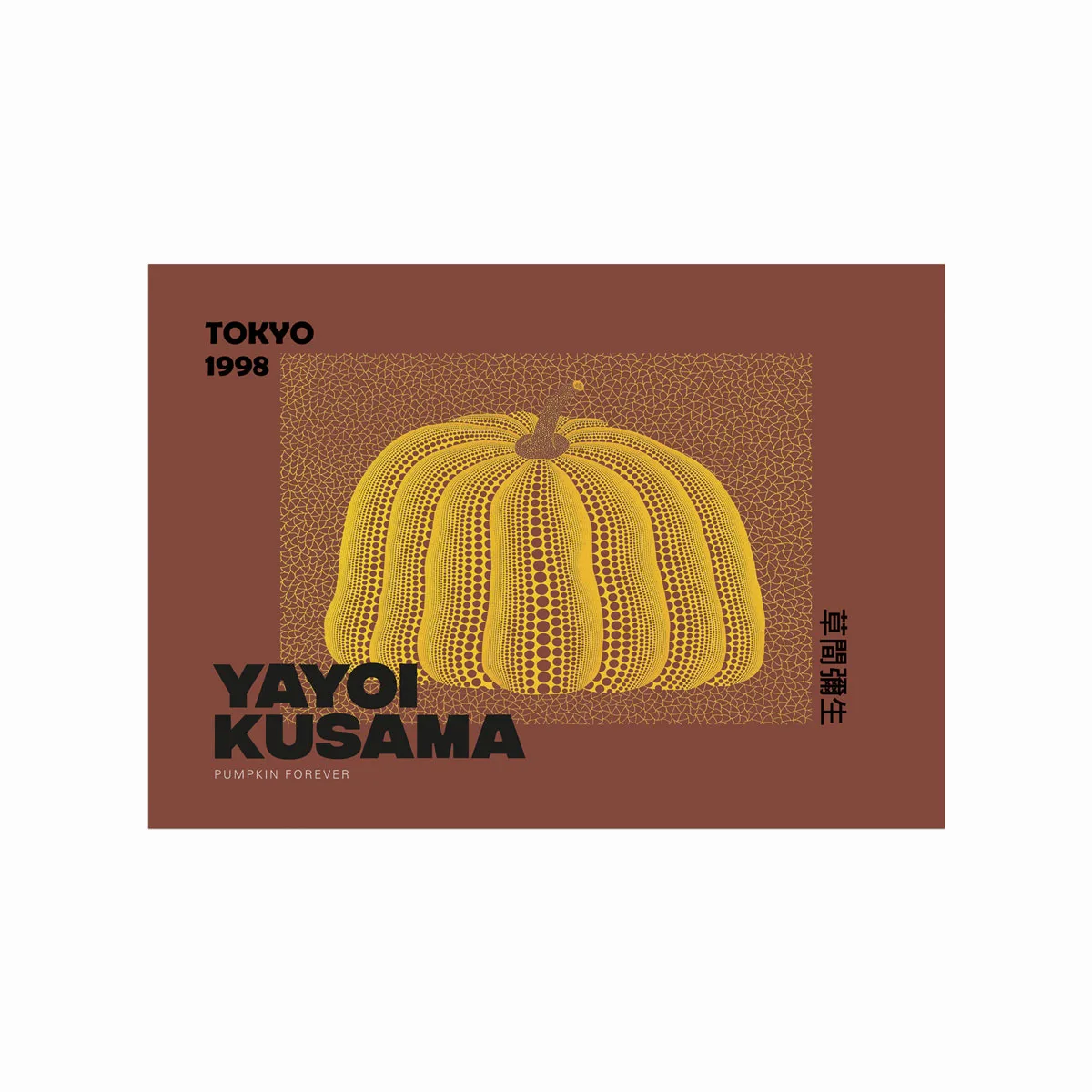 Yayoi Kusama Plakat – Pumpkin Forever på udsalg!