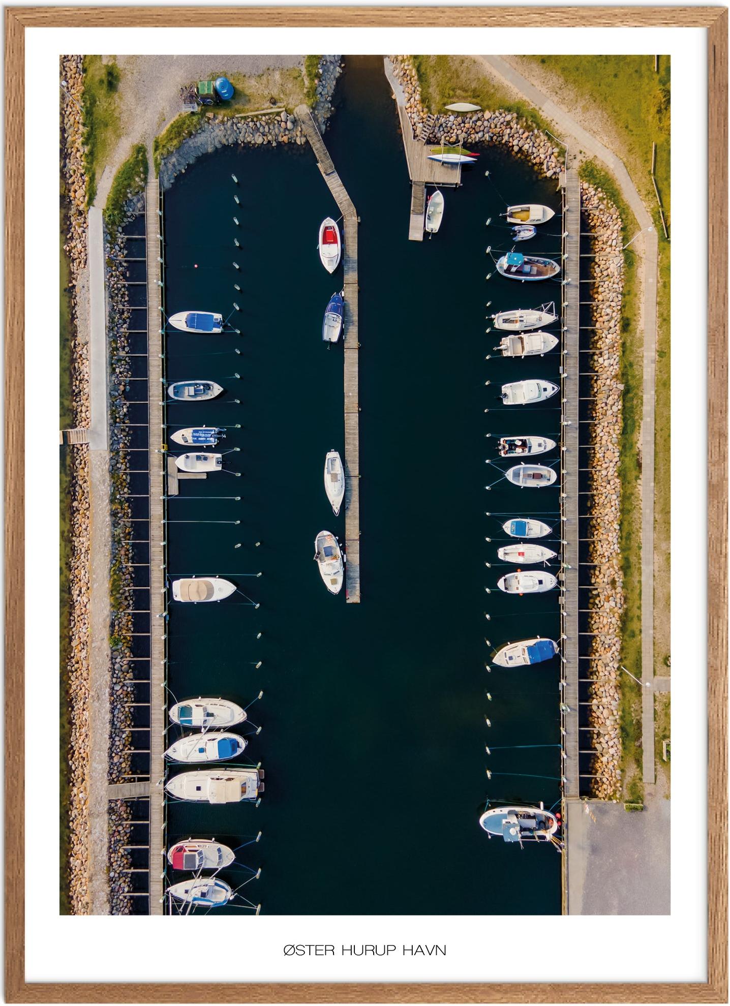 øster Hurup Havn Naturplakat Plakater Nordjylland Plakat Plakatsnedkeren Drone-plakater