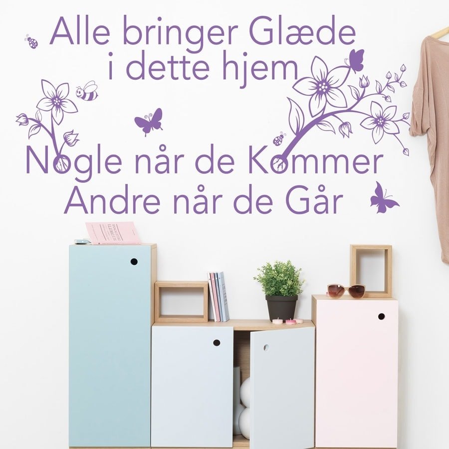 Inspirerende Vægklistermærke – Alle Bringer Glæde V2
